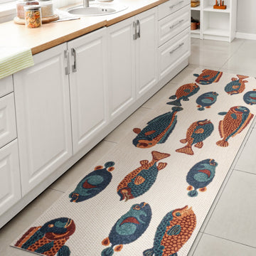 Algarve Modern Fish High-low Indoor/outdoor Area Rug